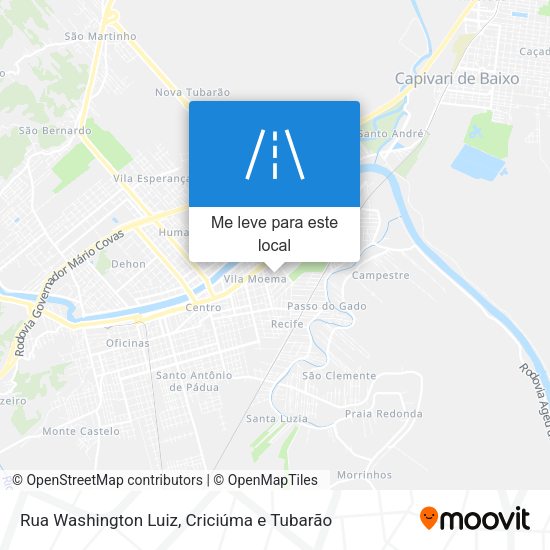Rua Washington Luiz mapa
