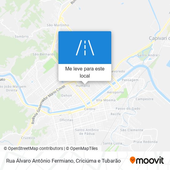 Rua Álvaro Antônio Fermiano mapa