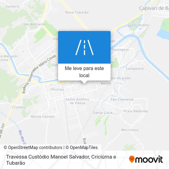 Travessa Custódio Manoel Salvador mapa
