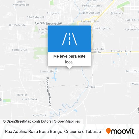 Rua Adelina Rosa Bosa Búrigo mapa