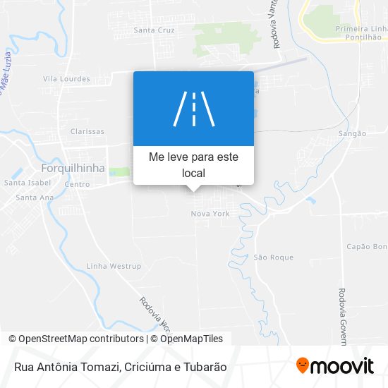 Rua Antônia Tomazi mapa