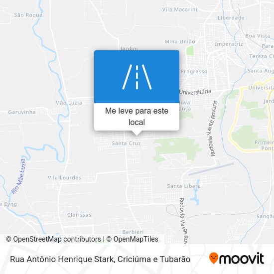 Rua Antônio Henrique Stark mapa
