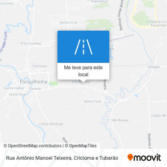 Rua Antônio Manoel Teixeira mapa