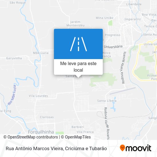 Rua Antônio Marcos Vieira mapa