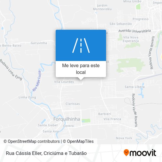 Rua Cássia Eller mapa