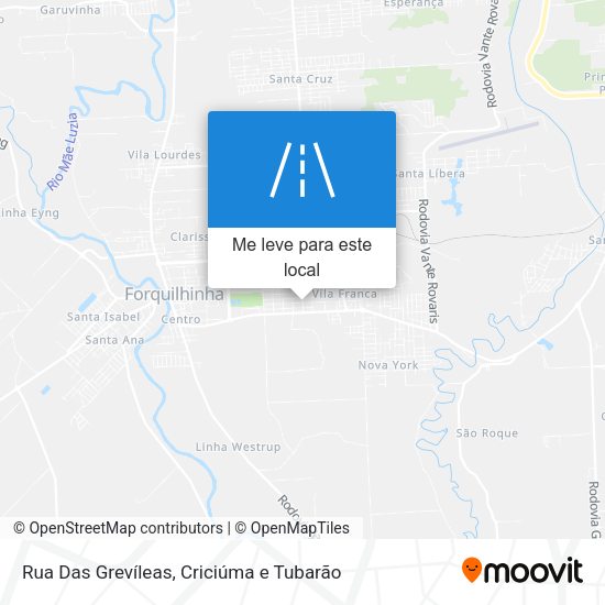 Rua Das Grevíleas mapa