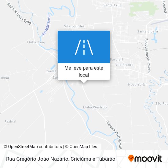 Rua Gregório João Nazário mapa