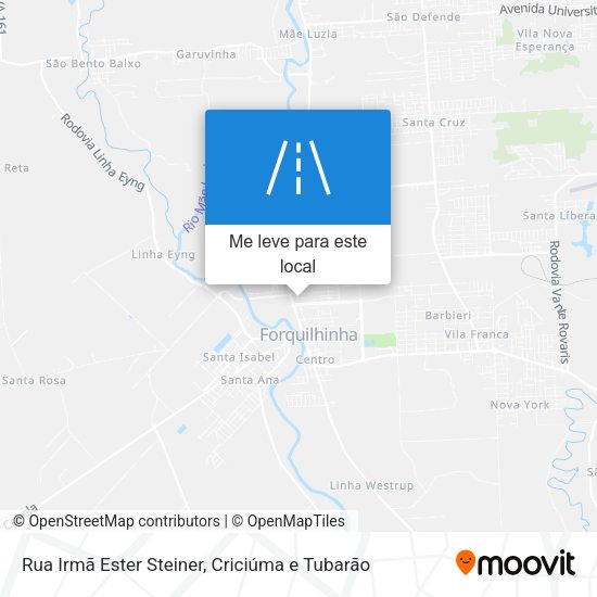 Rua Irmã Ester Steiner mapa