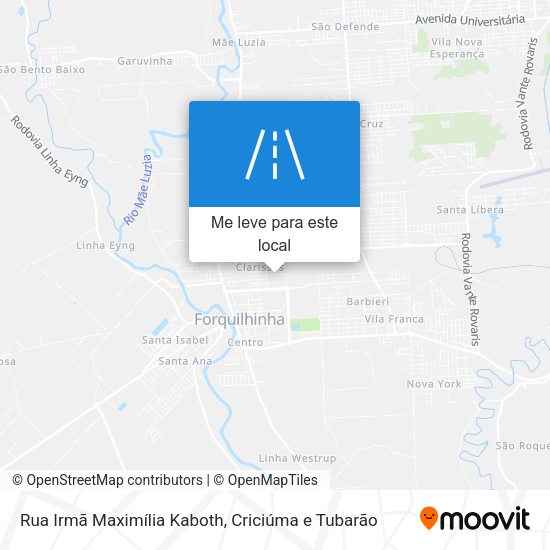 Rua Irmã Maximília Kaboth mapa