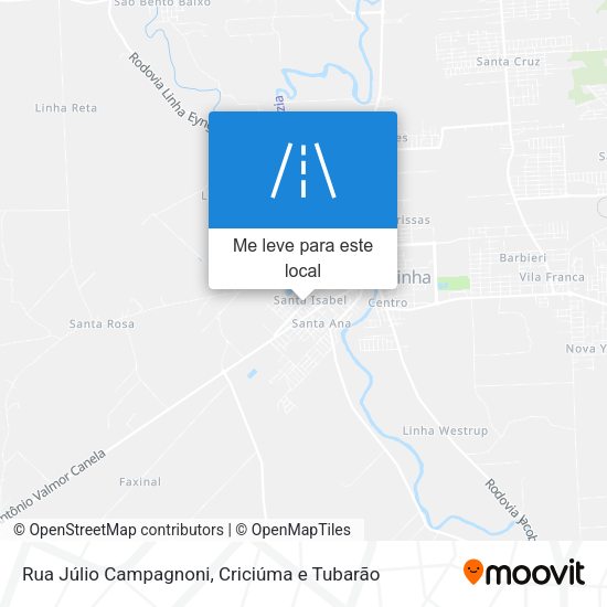Rua Júlio Campagnoni mapa