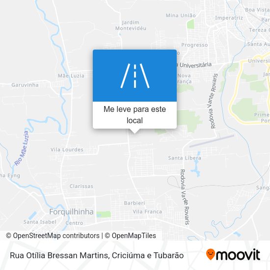 Rua Otília Bressan Martins mapa