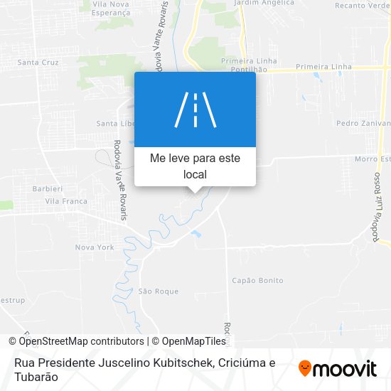 Rua Presidente Juscelino Kubitschek mapa