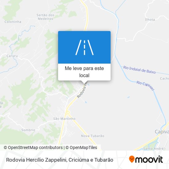 Rodovia Hercílio Zappelini mapa