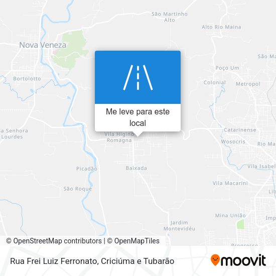 Rua Frei Luiz Ferronato mapa