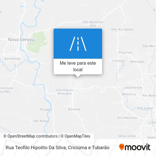 Rua Teofilo Hipolito Da Silva mapa