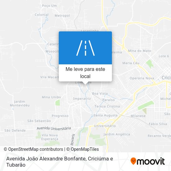Avenida João Alexandre Bonfante mapa