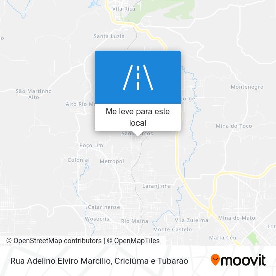 Rua Adelino Elviro Marcílio mapa