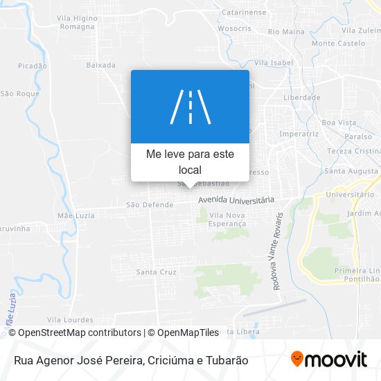 Rua Agenor José Pereira mapa