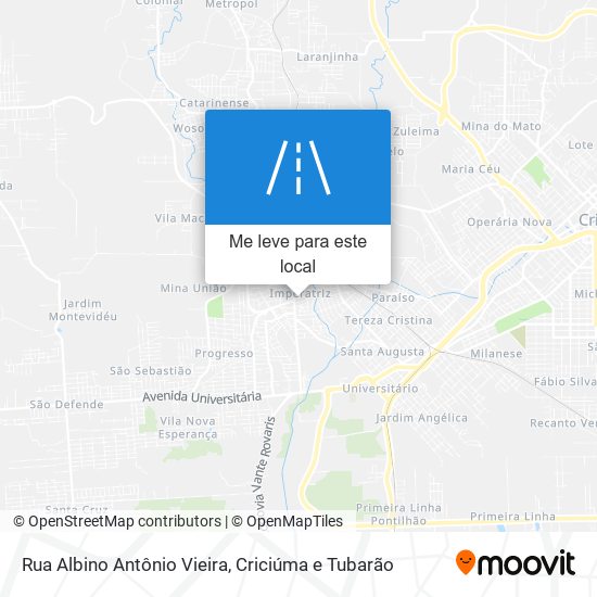 Rua Albino Antônio Vieira mapa