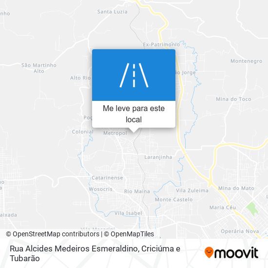 Rua Alcides Medeiros Esmeraldino mapa