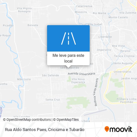 Rua Aldo Santos Paes mapa