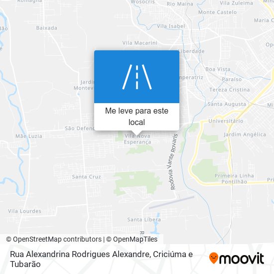 Rua Alexandrina Rodrigues Alexandre mapa