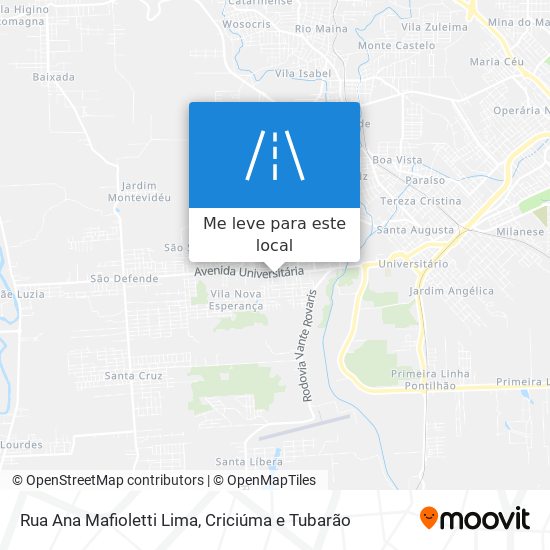 Rua Ana Mafioletti Lima mapa