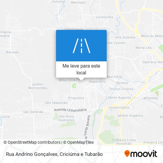 Rua Andrino Gonçalves mapa
