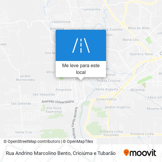 Rua Andrino Marcolino Bento mapa