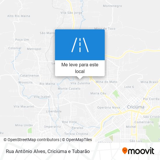 Rua Antônio Alves mapa