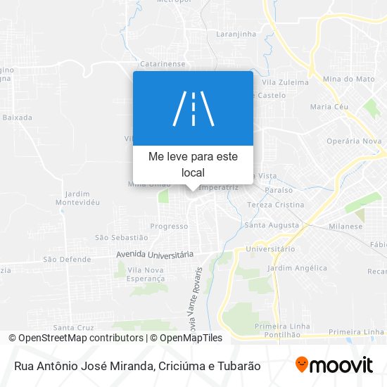 Rua Antônio José Miranda mapa