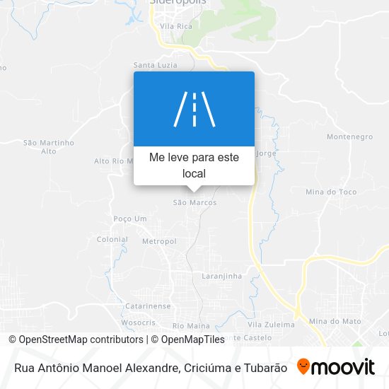 Rua Antônio Manoel Alexandre mapa