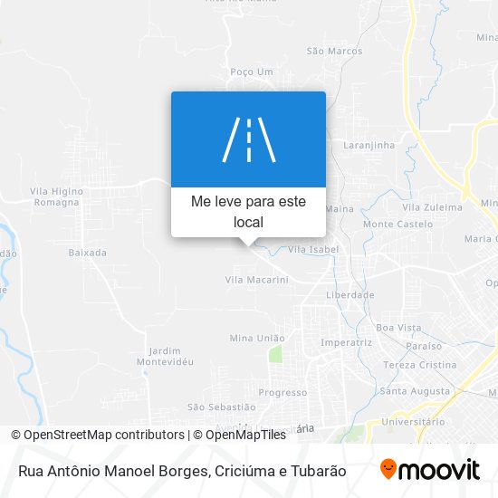 Rua Antônio Manoel Borges mapa