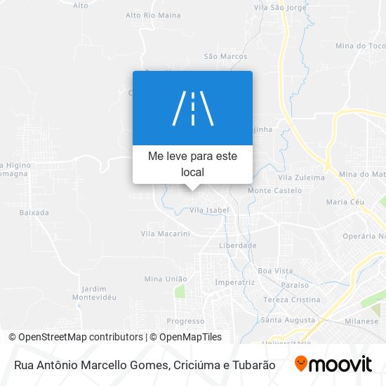 Rua Antônio Marcello Gomes mapa