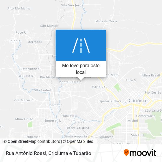 Rua Antônio Rossi mapa