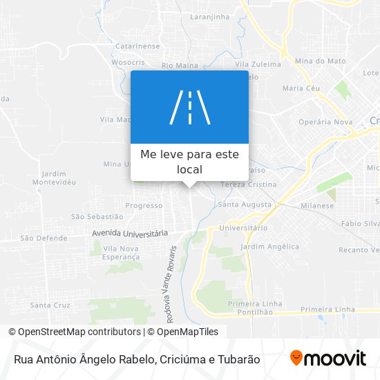 Rua Antônio Ângelo Rabelo mapa