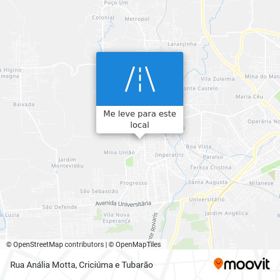 Rua Anália Motta mapa