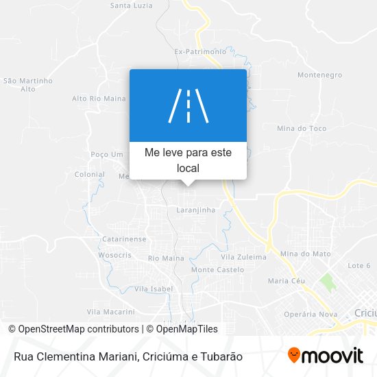 Rua Clementina Mariani mapa