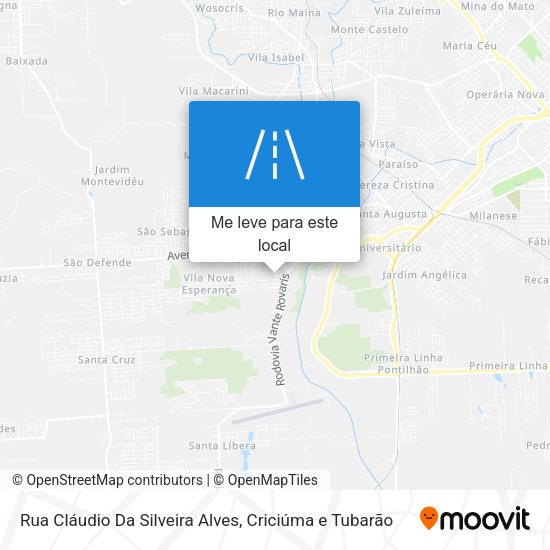 Rua Cláudio Da Silveira Alves mapa