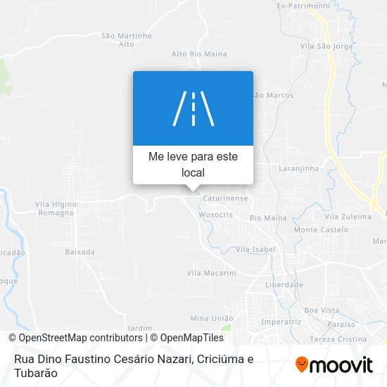 Rua Dino Faustino Cesário Nazari mapa