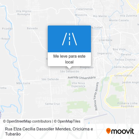 Rua Elza Cecília Dassoller Mendes mapa