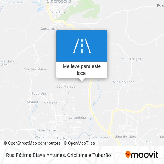 Rua Fátima Biava Antunes mapa
