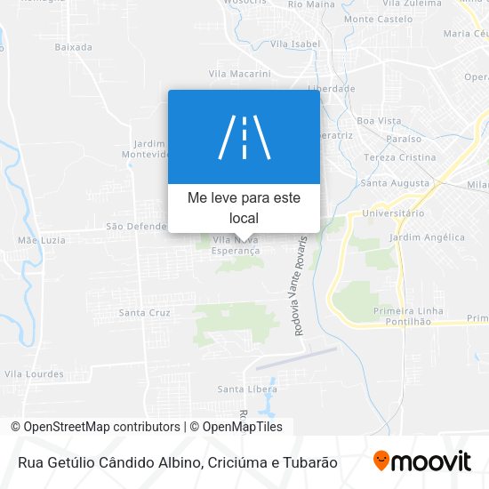 Rua Getúlio Cândido Albino mapa