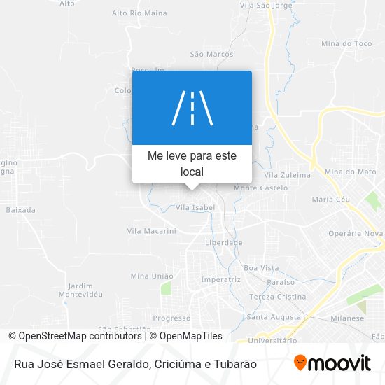 Rua José Esmael Geraldo mapa