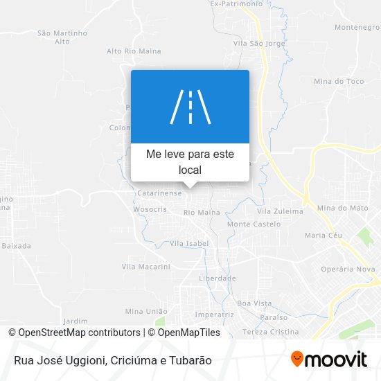 Rua José Uggioni mapa