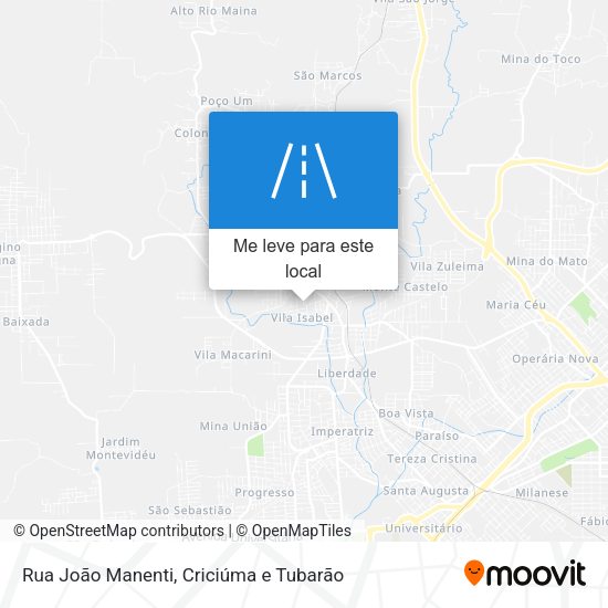 Rua João Manenti mapa