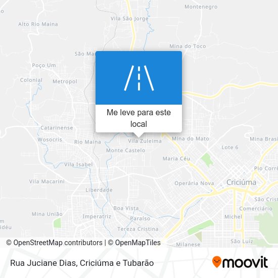 Rua Juciane Dias mapa