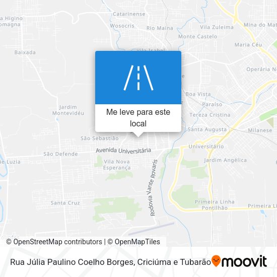 Rua Júlia Paulino Coelho Borges mapa