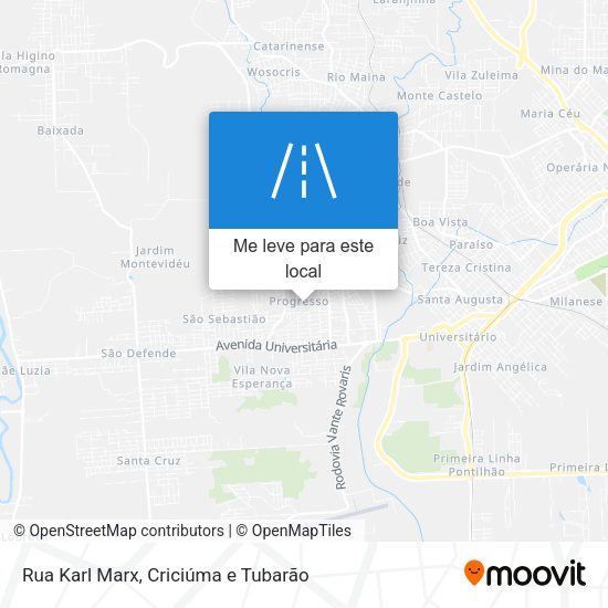 Rua Karl Marx mapa