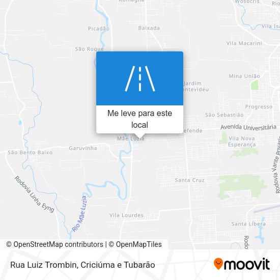 Rua Luiz Trombin mapa